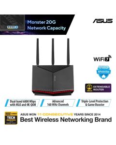 ASUS BE6800 WIFI-7 DUAL BAND ROUTER 10G RT-BE86U