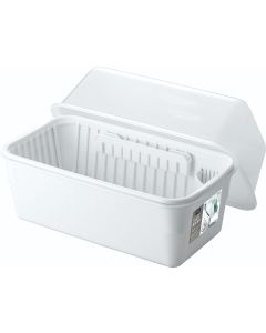 ASVEL DISH DRAINER W/COVER 4327-WHITE