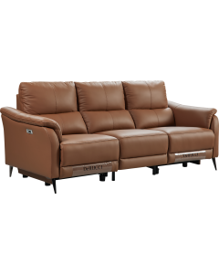 PEALE 3 SEATER RECLINER LEATHER SOFA