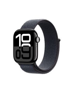 APPLE WATCH SERIES 10 GPS + CELLULAR 42MM JET BLACK ALUMINIUM CASE WITH INK SPORT LOOP MWX83ZP/A