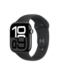 APPLE WATCH SERIES 10 GPS + CELLULAR 46MM JET BLACK ALUMINIUM CASE WITH BLACK SPORT BAND - S/M MWY33ZP/A