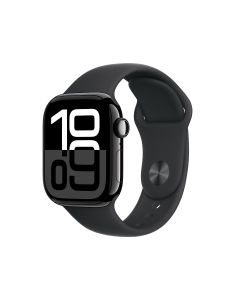 APPLE WATCH SERIES 10 GPS + CELLULAR 42MM JET BLACK ALUMINIUM CASE WITH BLACK SPORT BAND - S/M MWX63ZP/A