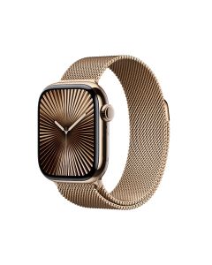 APPLE WATCH SERIES 10 GPS + CELLULAR 42MM GOLD TITANIUM CASE WITH GOLD MILANESE LOOP MX083ZP/A