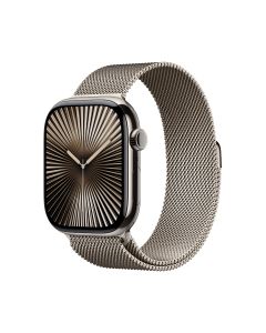 APPLE WATCH SERIES 10 GPS + CELLULAR 46MM NATURAL TITANIUM CASE WITH NATURAL MILANESE LOOP - S/M MC7Q4ZP/A