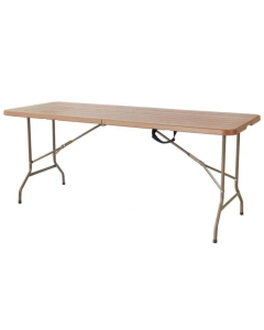 HOUZE HDPE FOLDING TABLE LS-9743-WEATHERED OAK