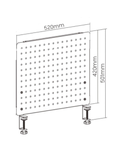 DESK ACCESSOORY TBHL PEGBOARD WHITE