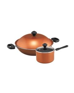 MEYER 16CM SAUCEPAN+30CM WOK COOKWARE SET-16485