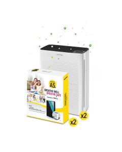 NOVITA AIR PURIFIER + FILTER A5-WHITE BUNDLE TWIN PACK