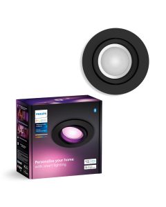 PHILIPS HUE GU10 CENTURA RECESSED SPOTLIGHT BLACK COLOR AMBIANCE 1 X 4.2W (400 LM) 929003809401