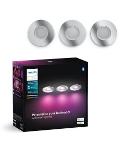 PHILIPS HUE GU10 XAMENTO RECESSED SPOTLIGHT SILVER COLOR AMBIANCE 3 X 4.2W (1200 LM) 929003812901